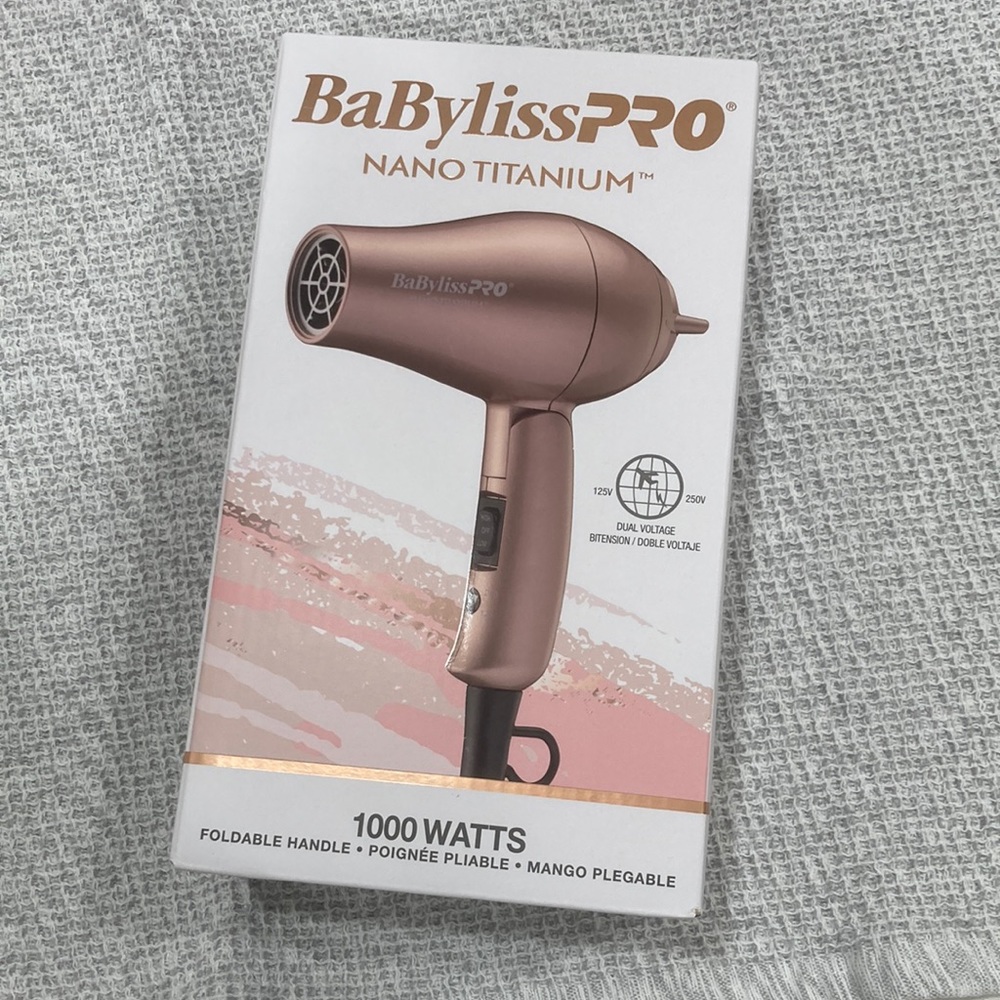 BaByliss Pro Nano Titanium Travel Hair Dryer - New in Box